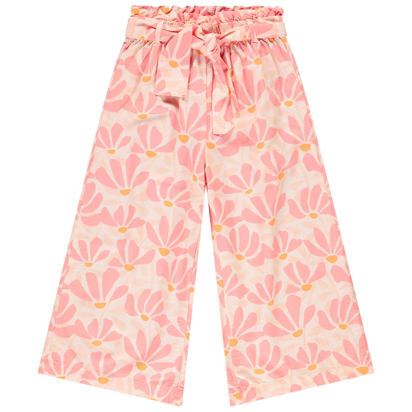 Vloeibare korte broek met bloemenprint voor meisjes 
