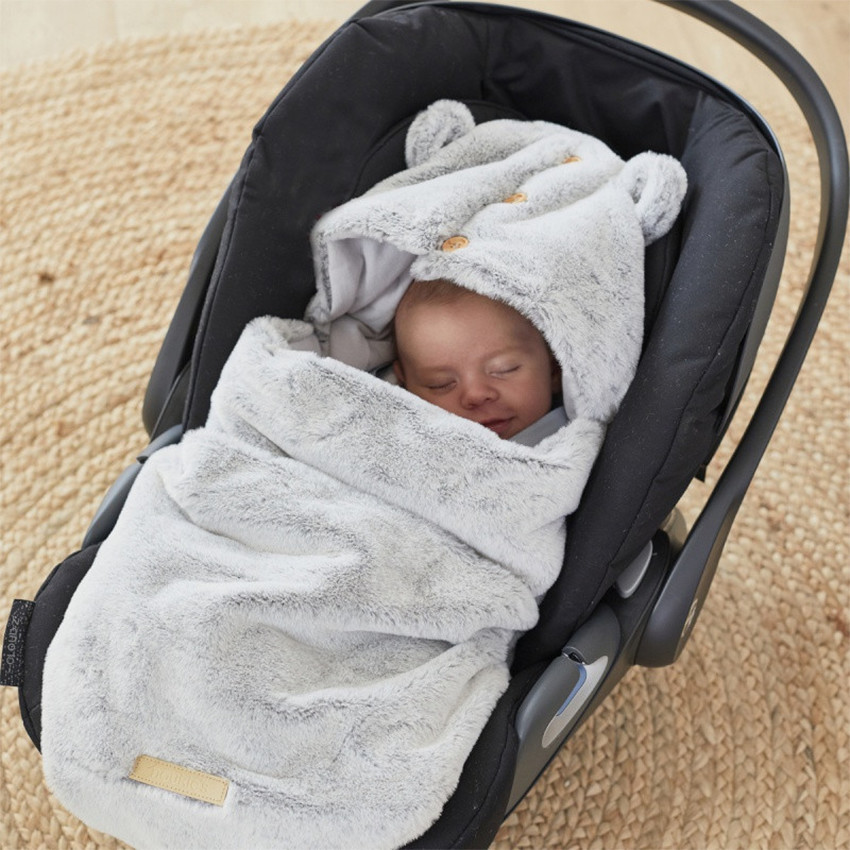 Nid d'ange fausse fourrure Mix & Match - Gris Clair 