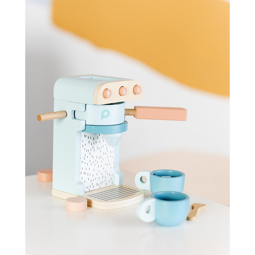 Cafetière avec 2 tasses en bois - Crazy colors 2.0 