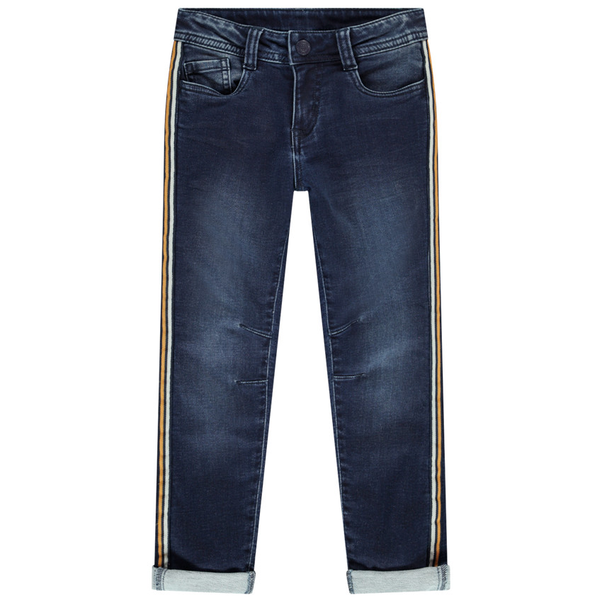 Jeans denim avec bandes sur le côté pour garçon 