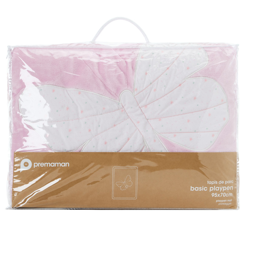 Tapis de parc bi-matière 70 x 95 cm imprimé/Papillon 