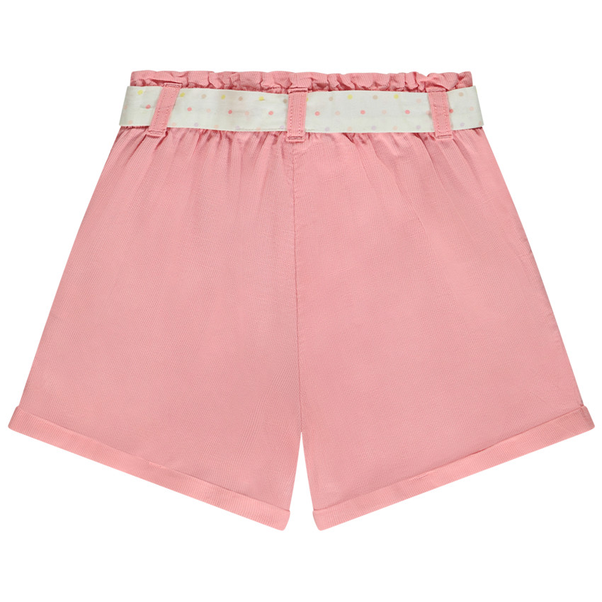 Short paperbag avec ceinture imprimée pour fille 