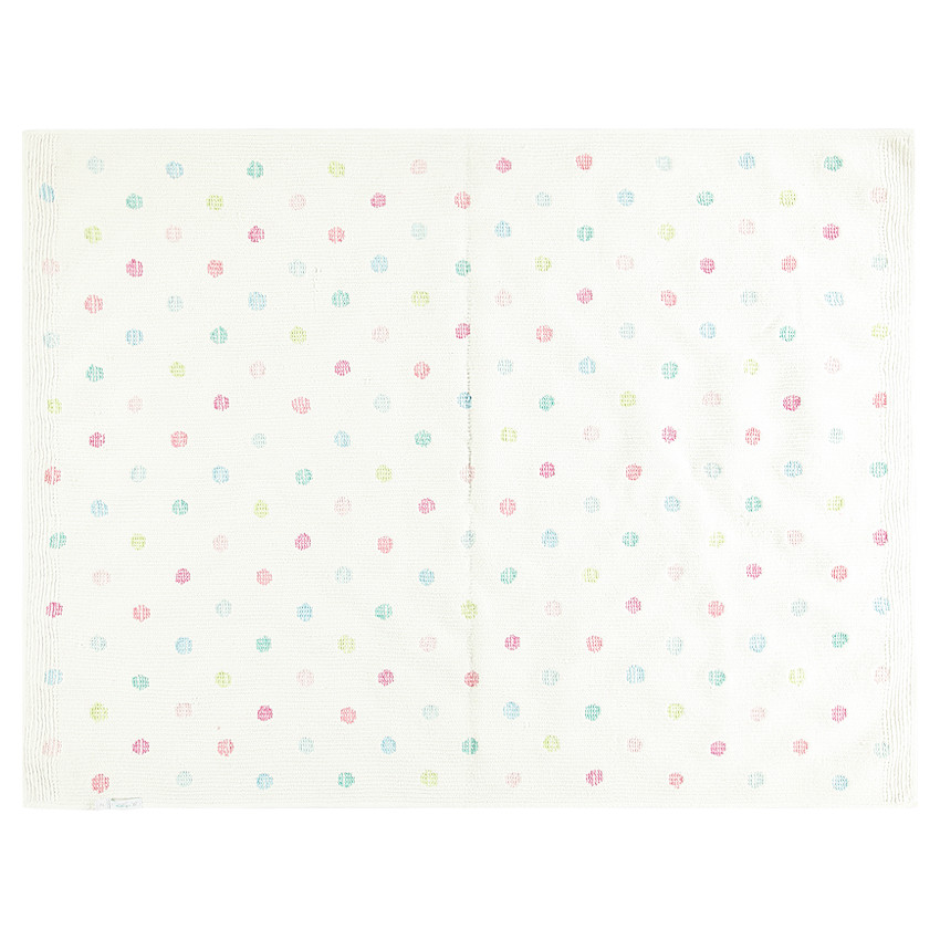 Tapis en coton à pois multicolores 