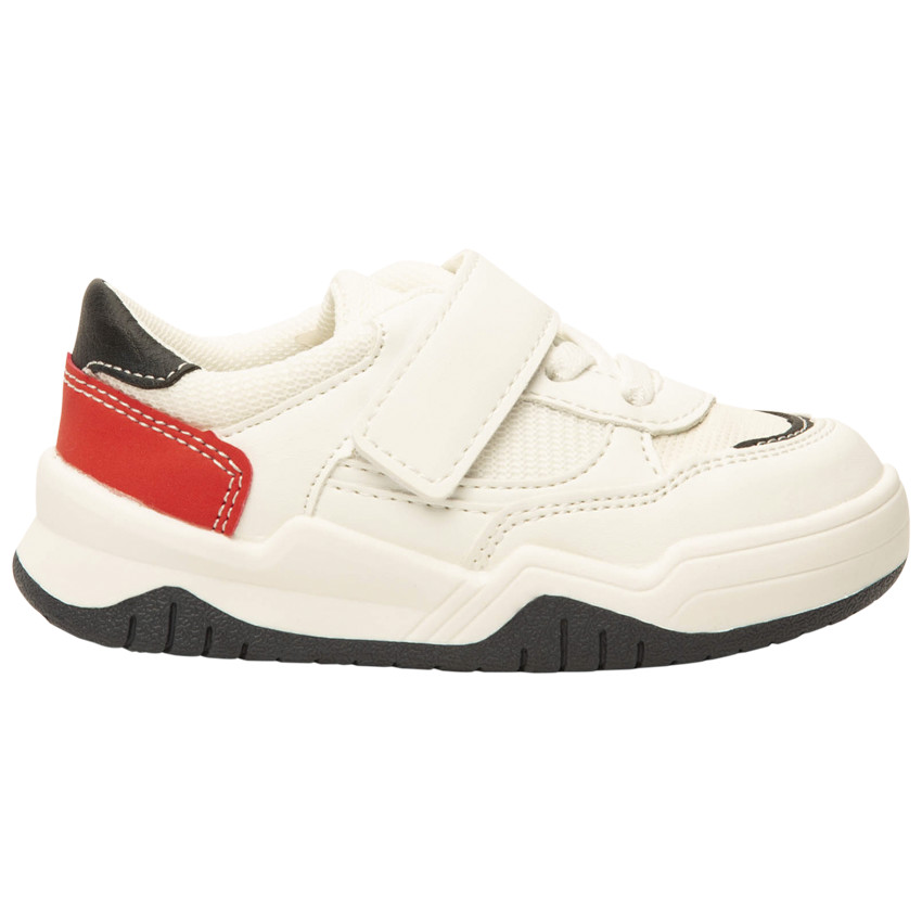 Lage sneakers met contrasterende inzetstukken voor babyjongen 