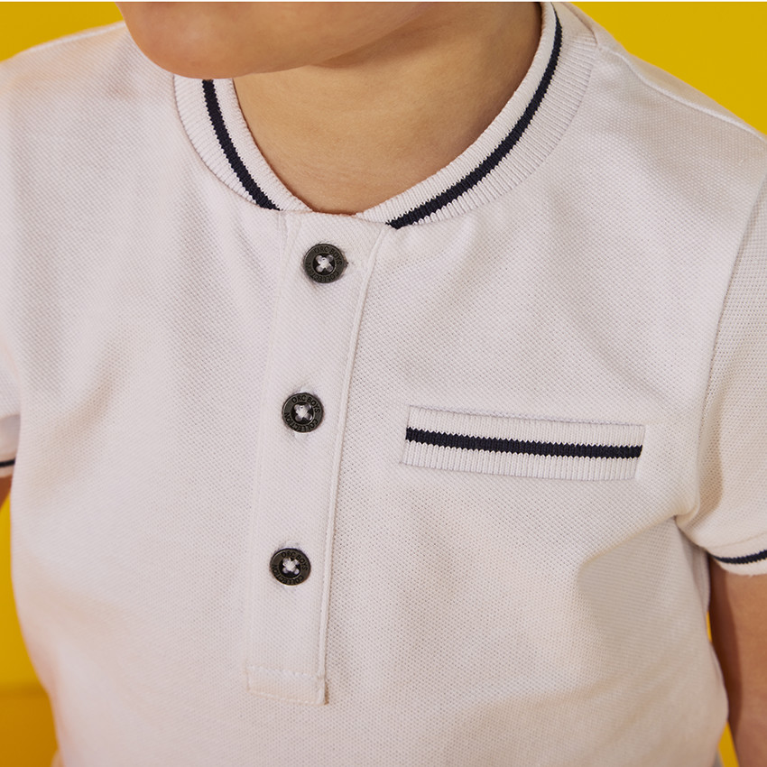 Polo met korte mouwen en teddy kraag voor baby jongen 