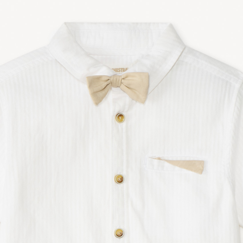 Chemise manches courtes + nœud papillon garçon 