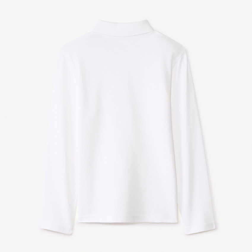 Set van 2 effen poloshirts met lange mouwen voor jongens 