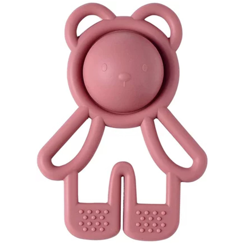 Anneau de dentition en silicone Pop-it - Framboise 