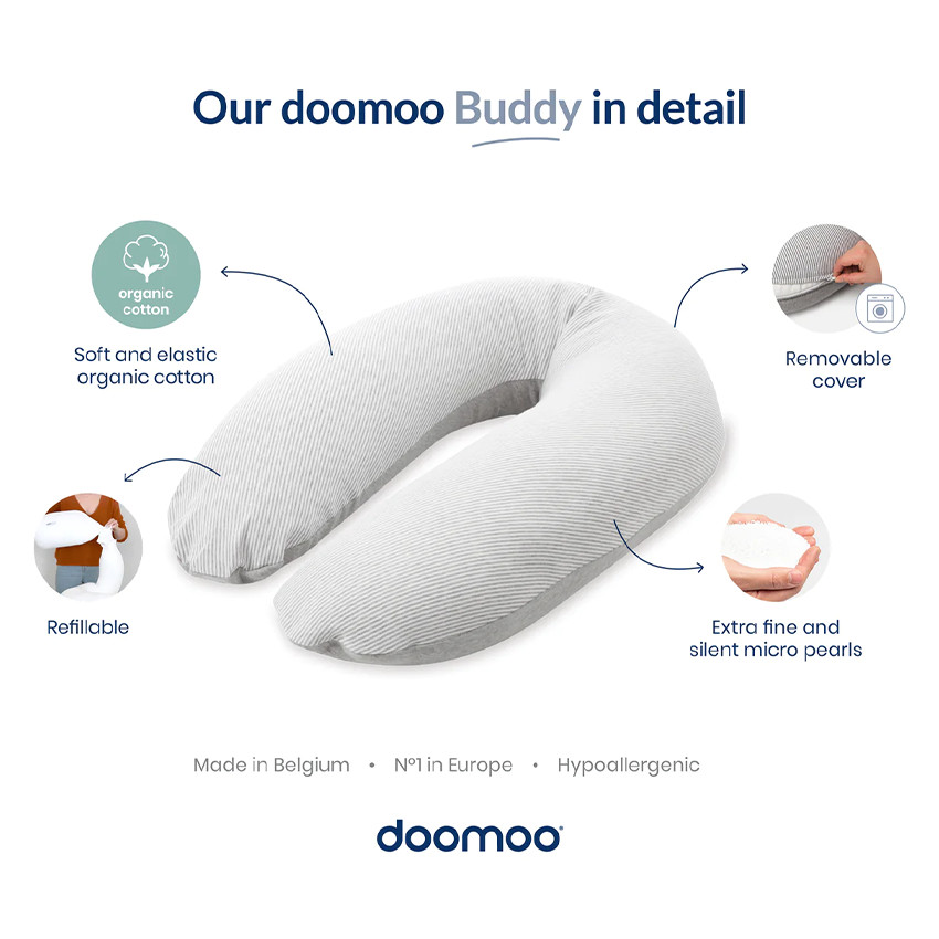 Groot multifunctioneel kussen Buddy Cloudy Kaki 