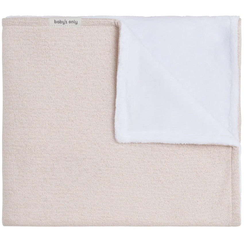 Couverture lit bébé Teddy Sparkle - Ivoire/doré mêlé 