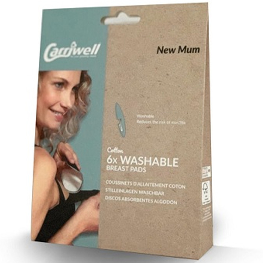 Borstcompressen wasbaar 6stks zwart katoen 