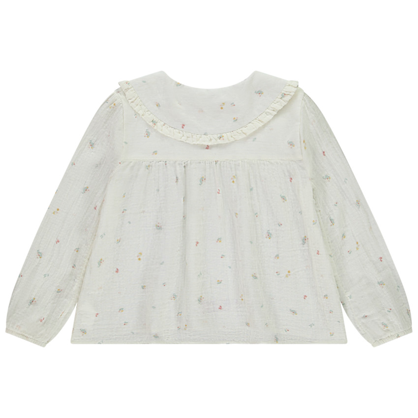Tunique manches longues imprimé fleurs pour fille 