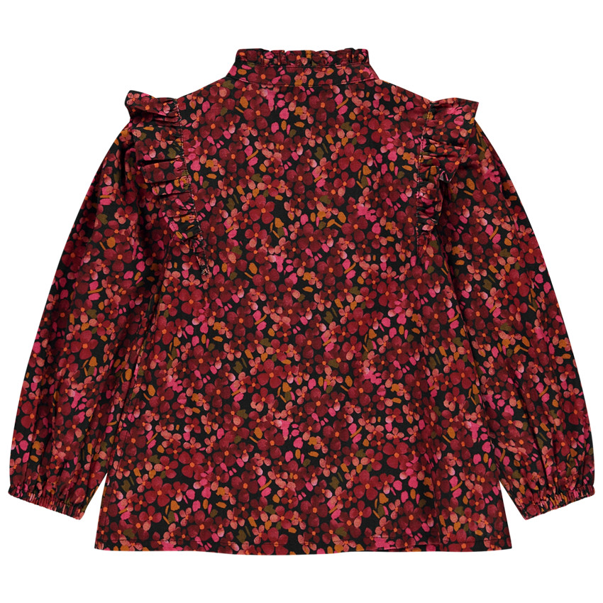 Tuniek met lange mouwen en bloemenprint voor meisjes 