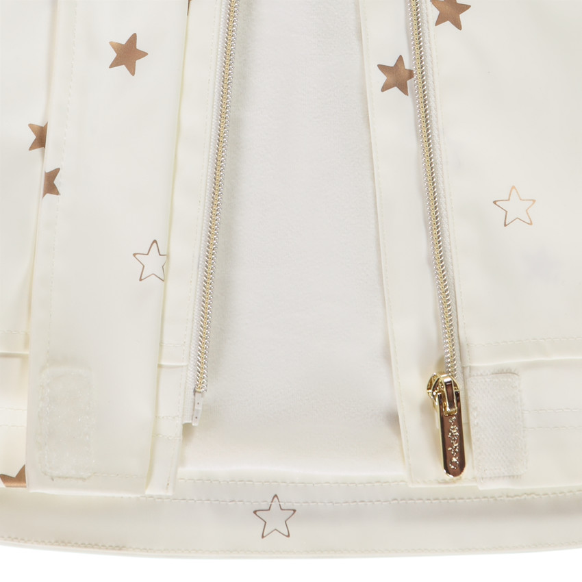 Parka met capuchon, gevoerd met jersey en sterrenprint voor meisjes 