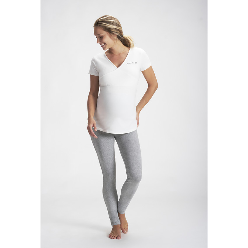 Zwangerschaps- en borstvoedingspyjama T-shirt 