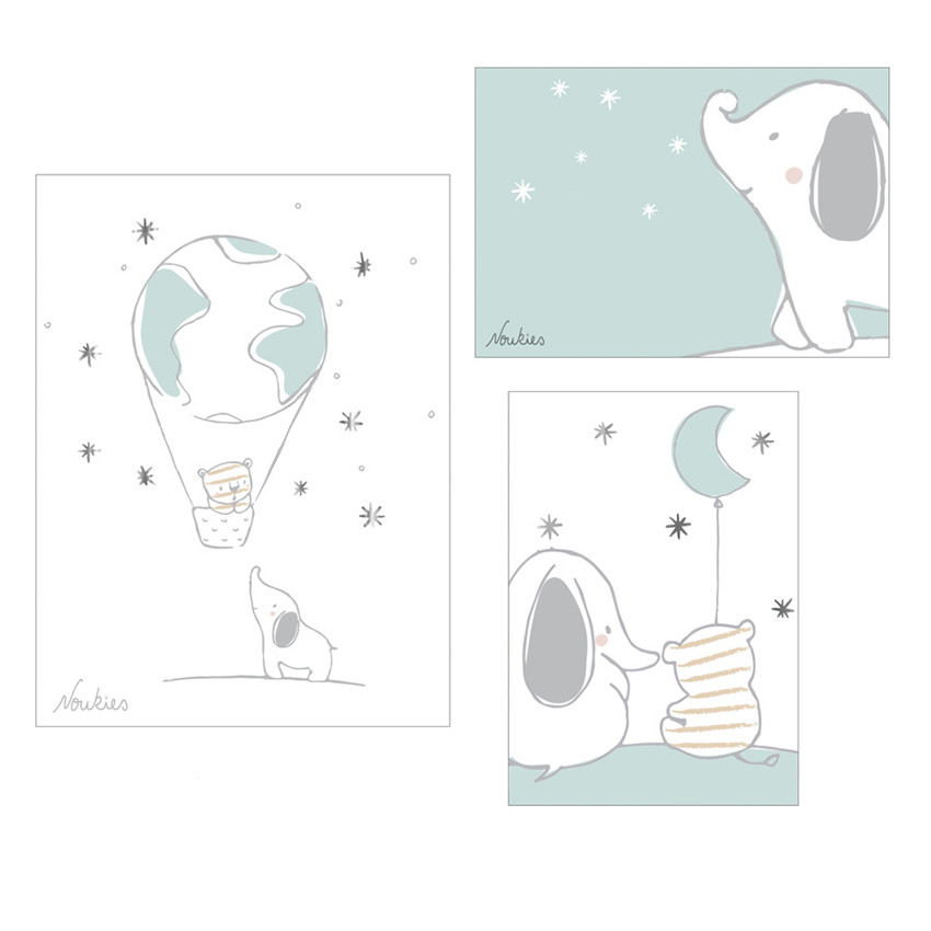 Lot de 3 posters stickers - Anna et Milo  