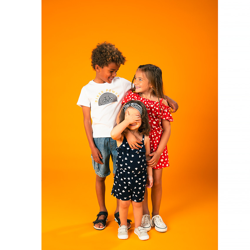 T-shirt manches courtes print vélo pour garçon 