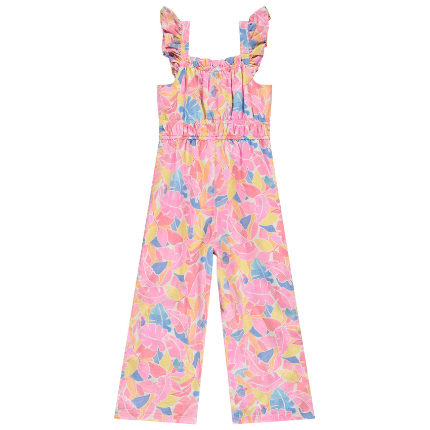 Combinaison longue en voile imprimé floral pour fille 
