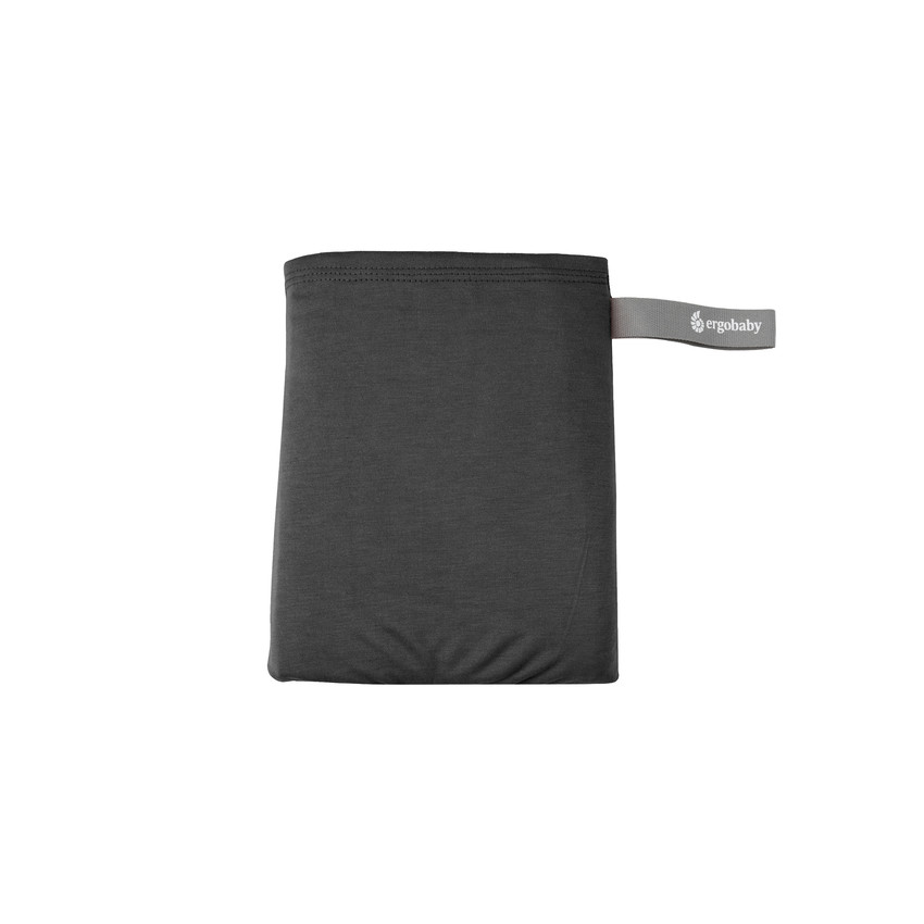 Draagdoek gebreid Aura Soft black Ergobaby ultralicht en makkelijk te knopen 