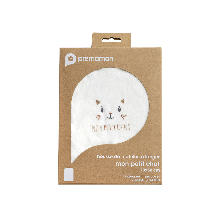 Housse de matelas à langer en éponge Mon Petit Chat 
