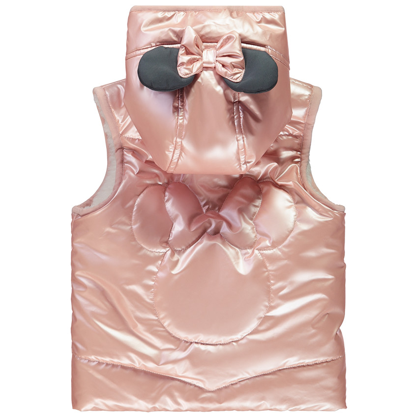 Metallische mouwloze donsjas Minnie Disney voor meisjes. 