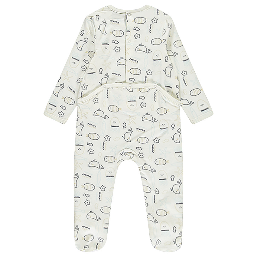 Set van 3 pyjama motieven walvissen voor baby jongen met openingen verschillende volgens leeftijd 