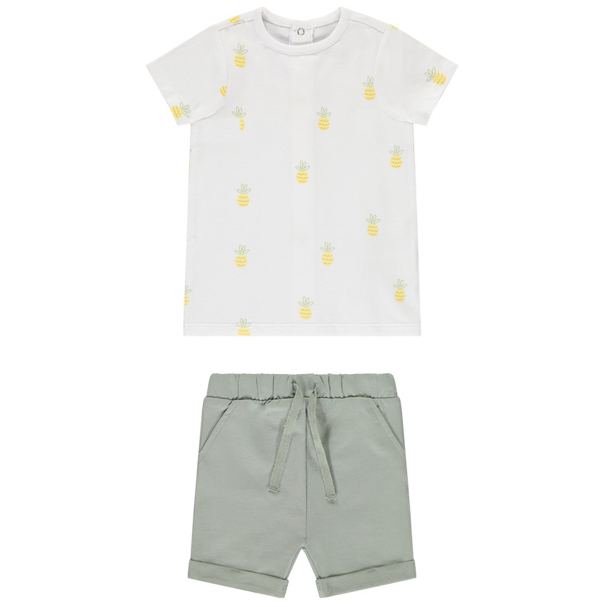 Ensemble 2 pièces avec t-shirt imprimé ananas pour bébé garçon 