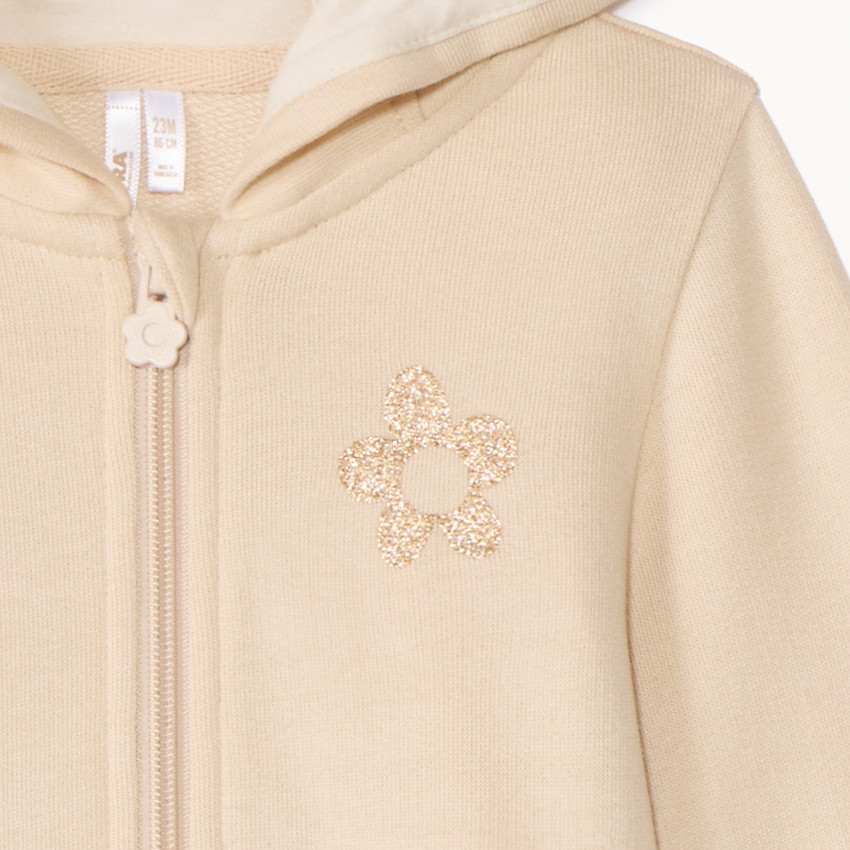 Ludiek fleece vest met capuchon voor meisje baby 