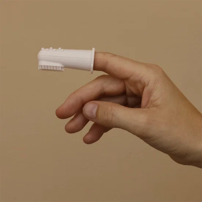 Brosse à dents doigt silicone Rose 