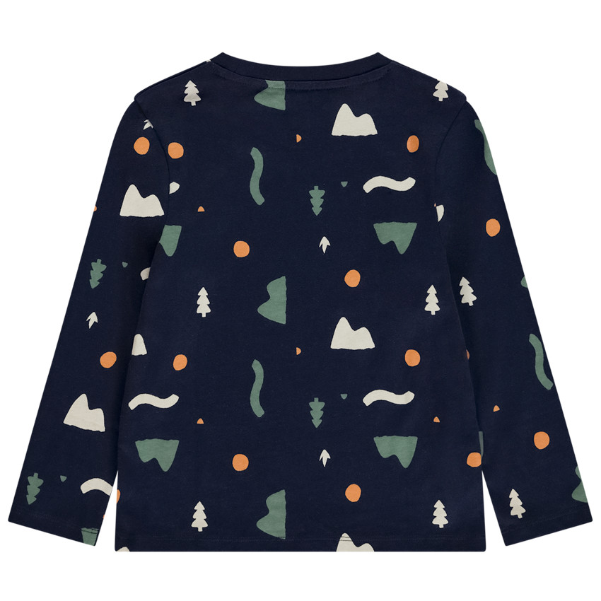 T-shirt manches longues imprimé fantaisie arty pour garçon 