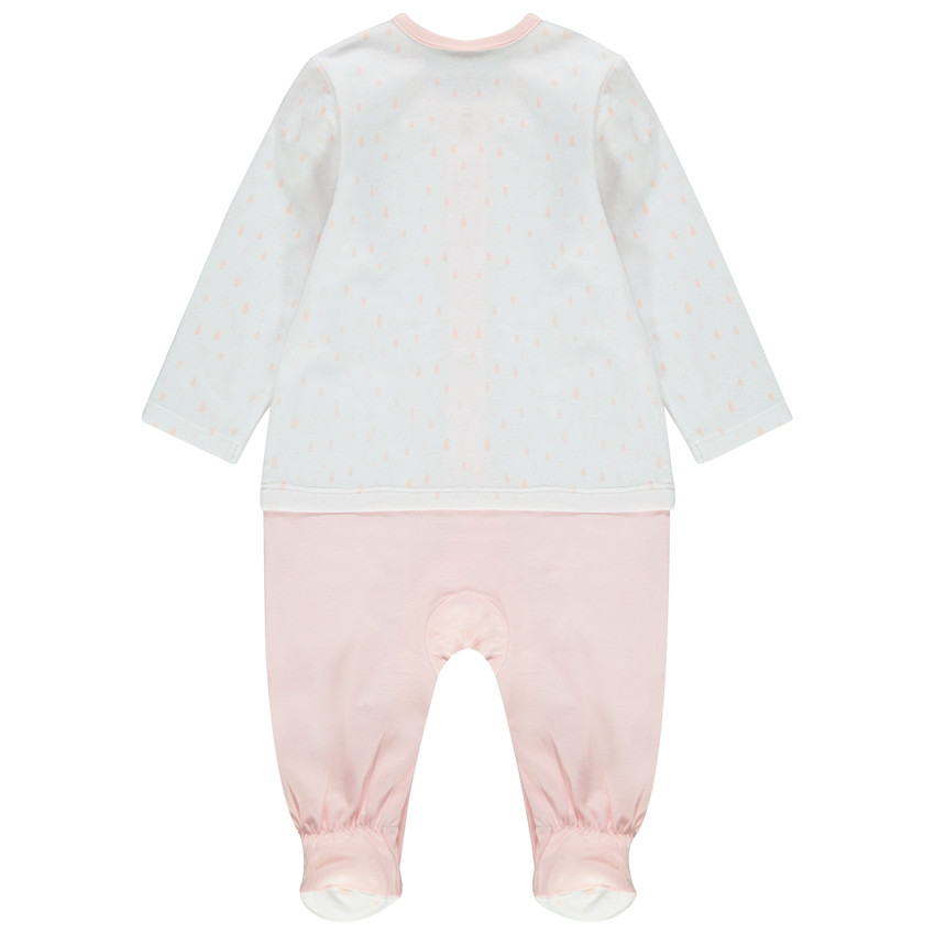 Dors-bien en coton à imprimés placés pour bébé fille 