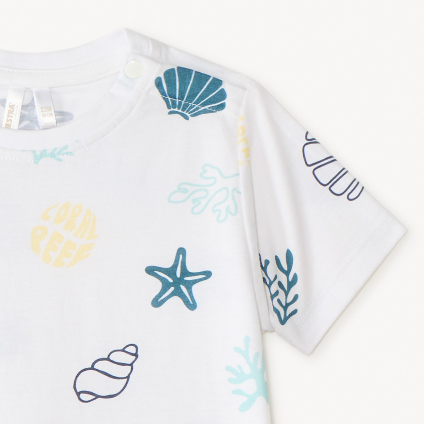 Ensemble court 2 pièces t-shirt et bermuda pour bébé garçon 