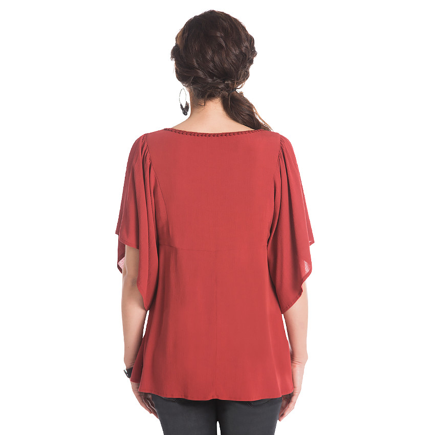 Top de grossesse ample avec broderies 