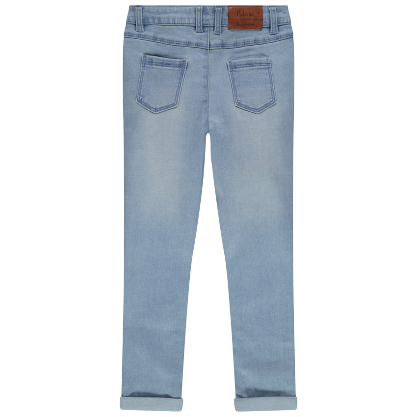 Skinny jeans in gewassen denim voor meisjes 