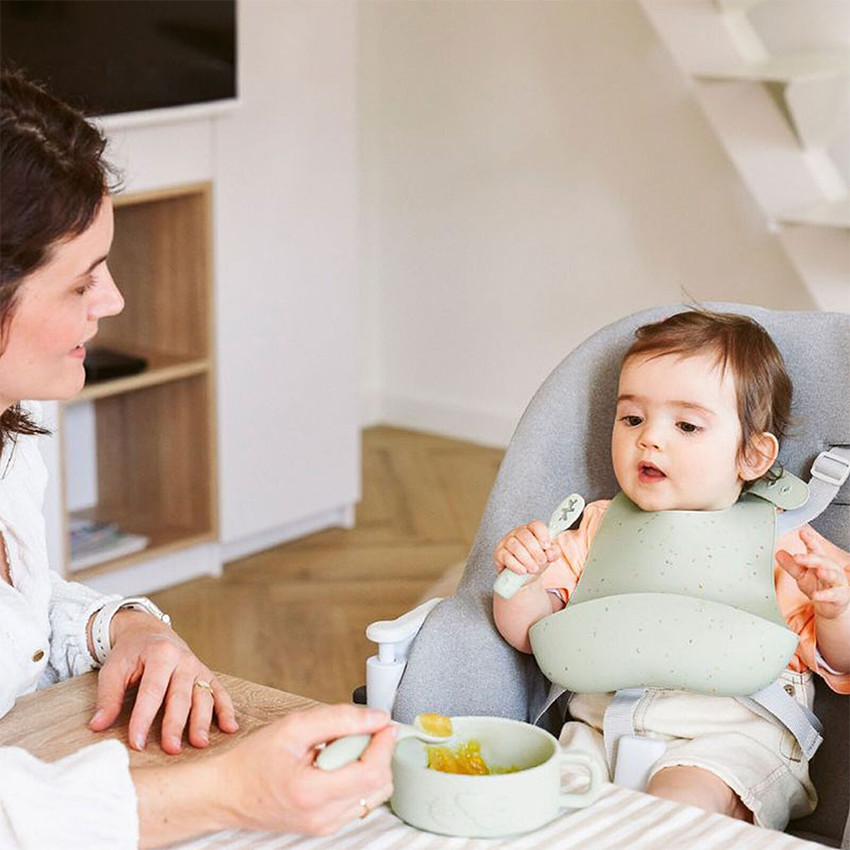 Set de repas bébé Mini Arty vert 