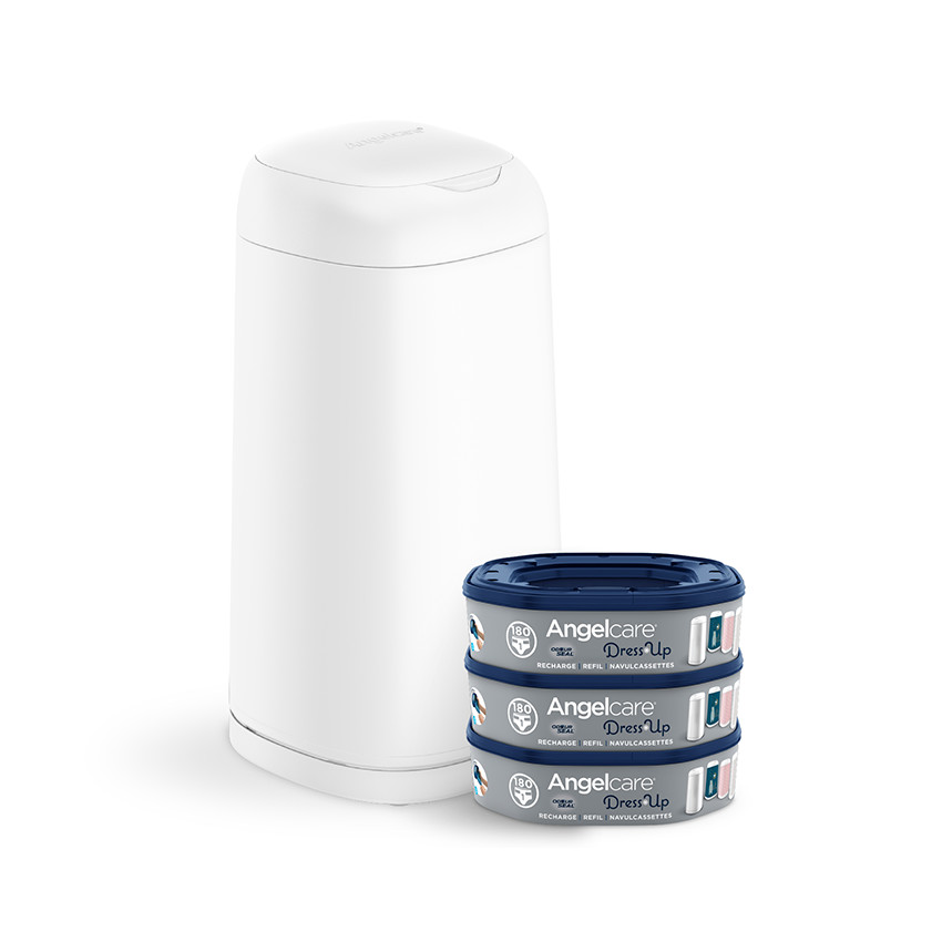 Poubelle à couches Dress Up + 3 recharges 
