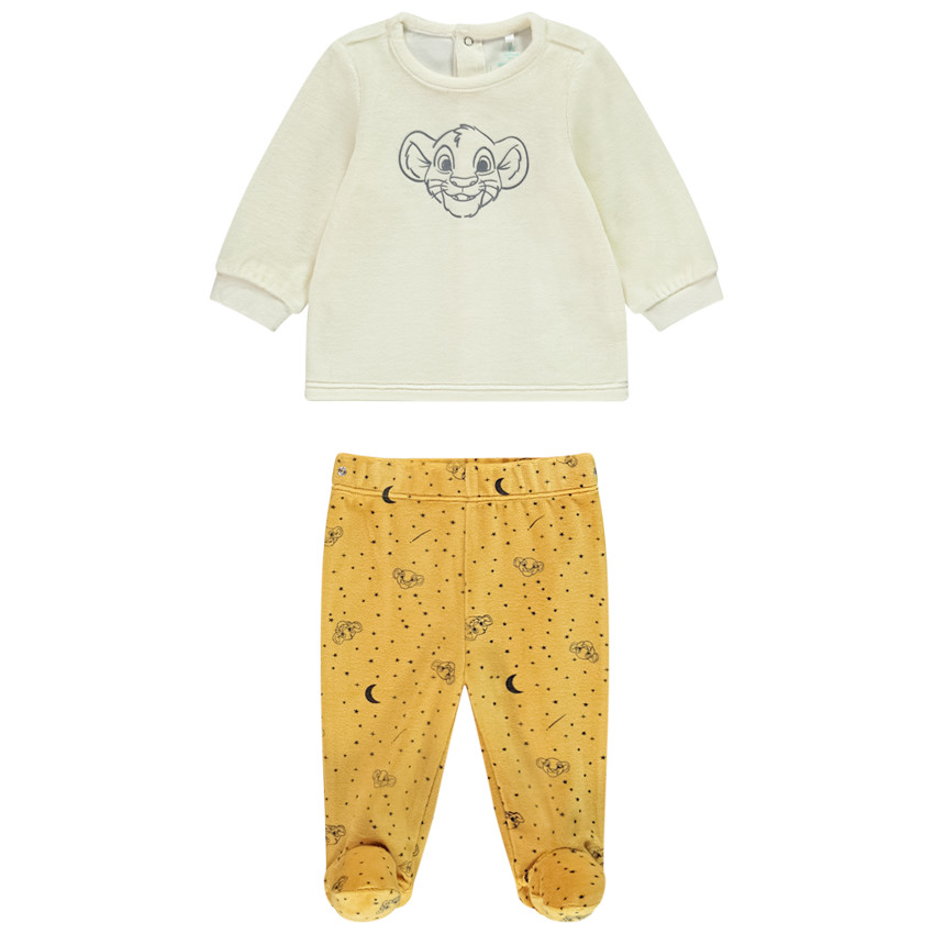 Pyjama 2 pièces en velours Simba Le Roi Lion Disney pour bébé garçon  