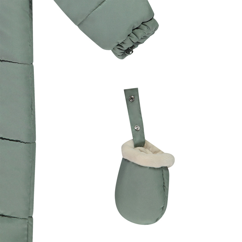 Combi-pilote imperméable ourson pour bébé avec finitions différentes selon l'âge 