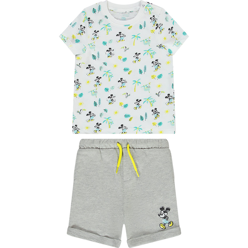 Ensemble de plage t-shirt et bermuda Mickey Disney  