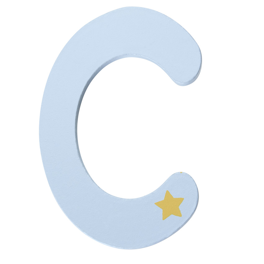 Houten decoratieve letter C 