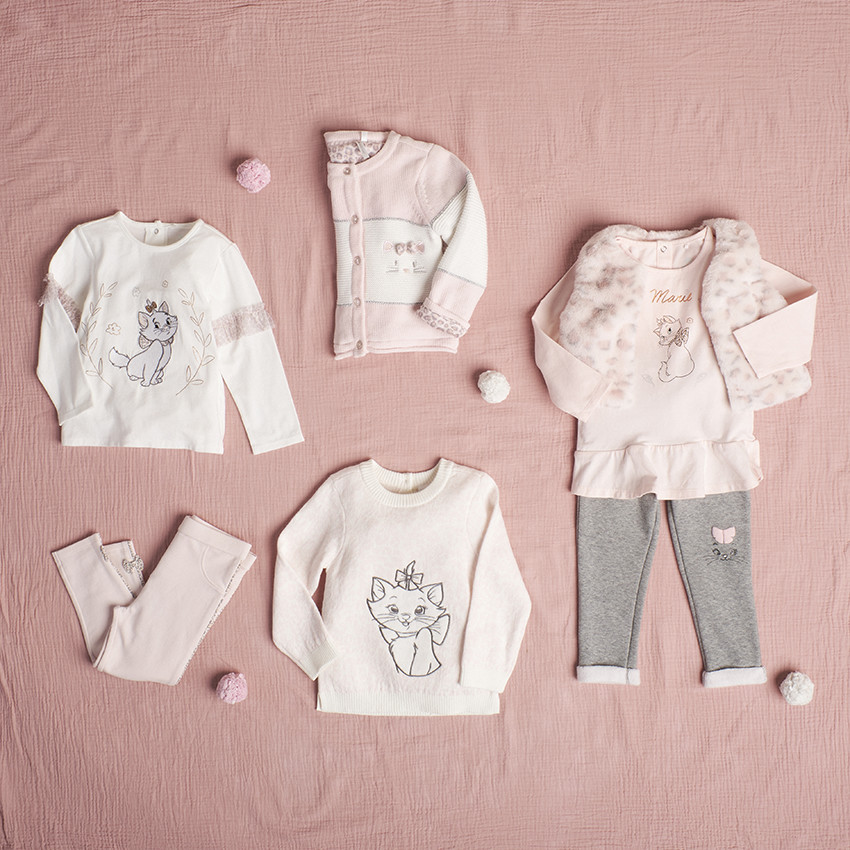 Pull en tricot effet léopard broderie Marie Aristochats Disney 