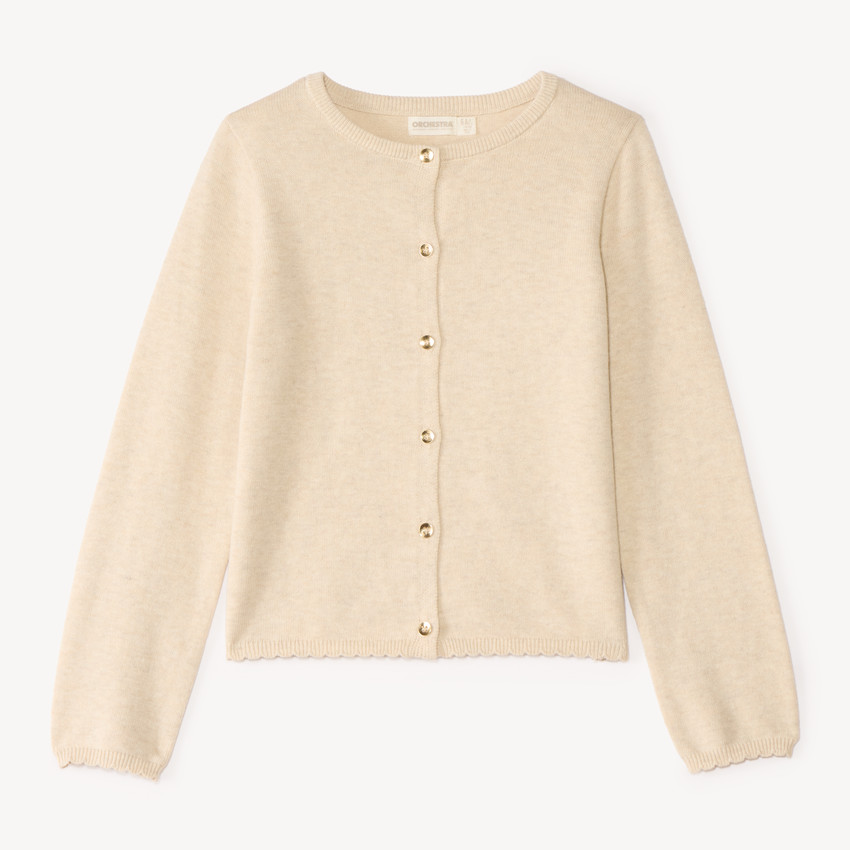 Effen gebreid vest voor meisjes 