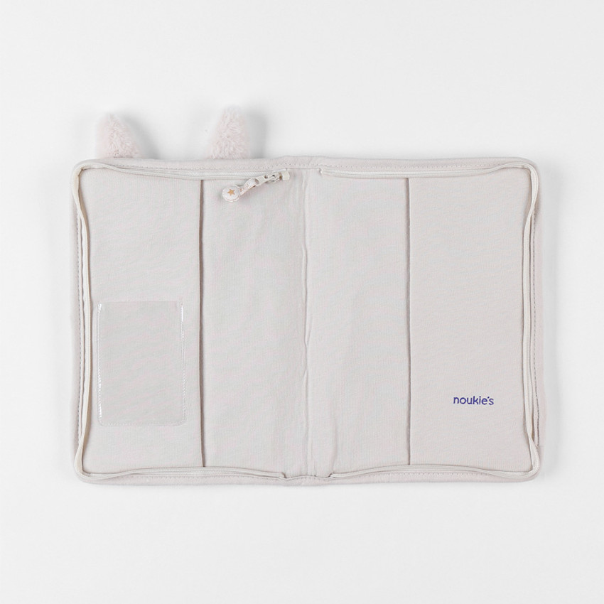 Protège carnet de santé en fausse fourrure Moka le lapin 