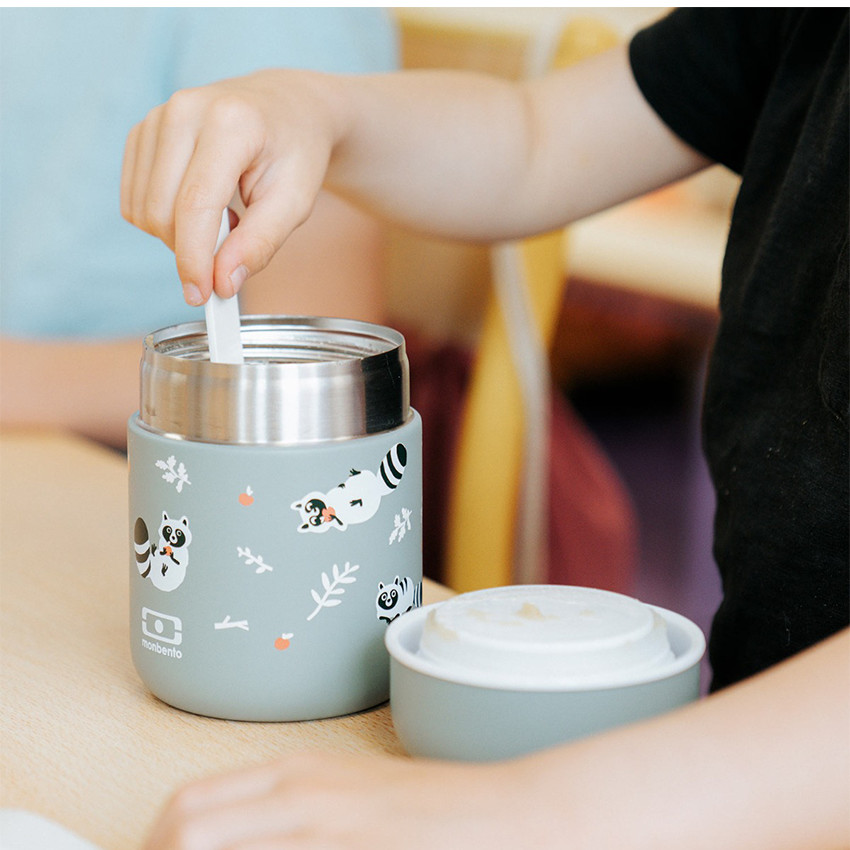 isothermische Capsule Lunchbox 280ml Raccoon Groen 