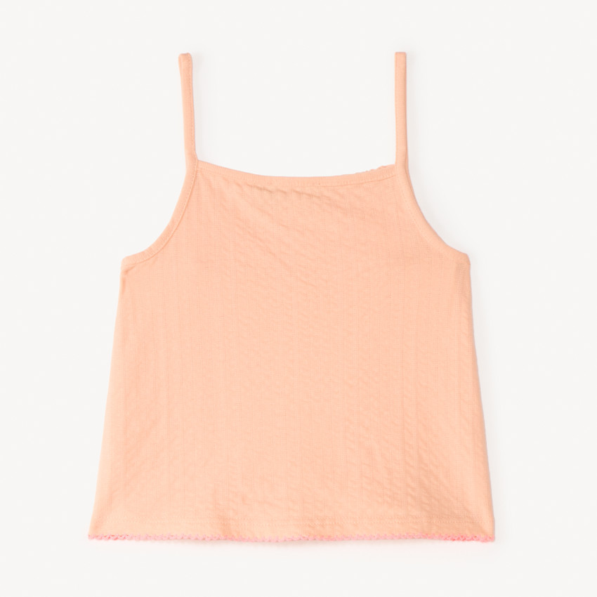 Débardeur en maille avec élastique smocké fille 