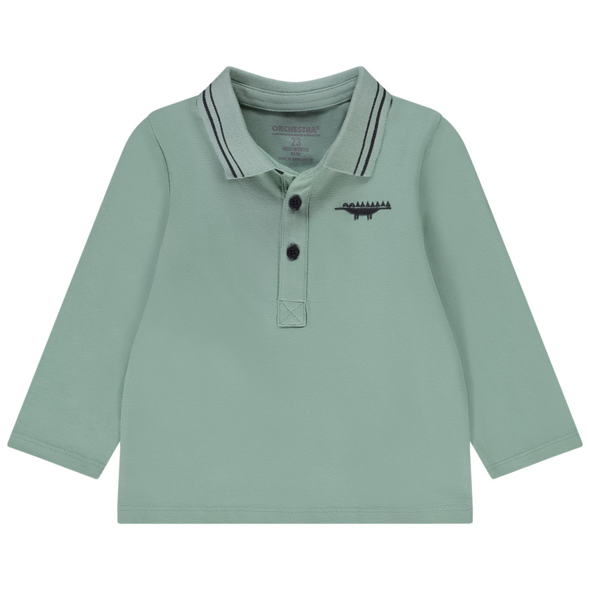 Polo manches longues brodé pour bébé garçon 