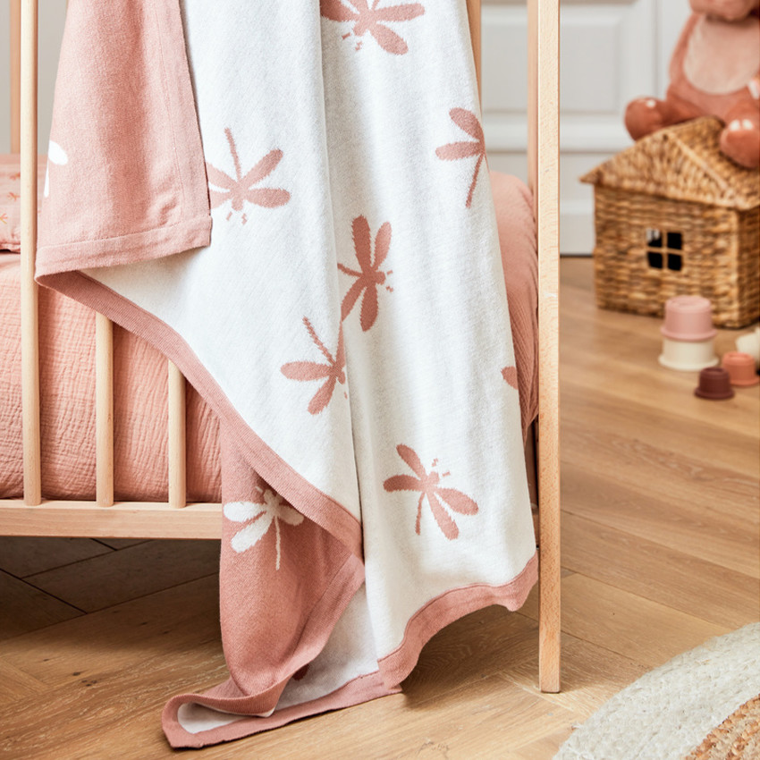 Couverture en tricot 75 x 100 cm libellules Popsie, Gigi & Louli 