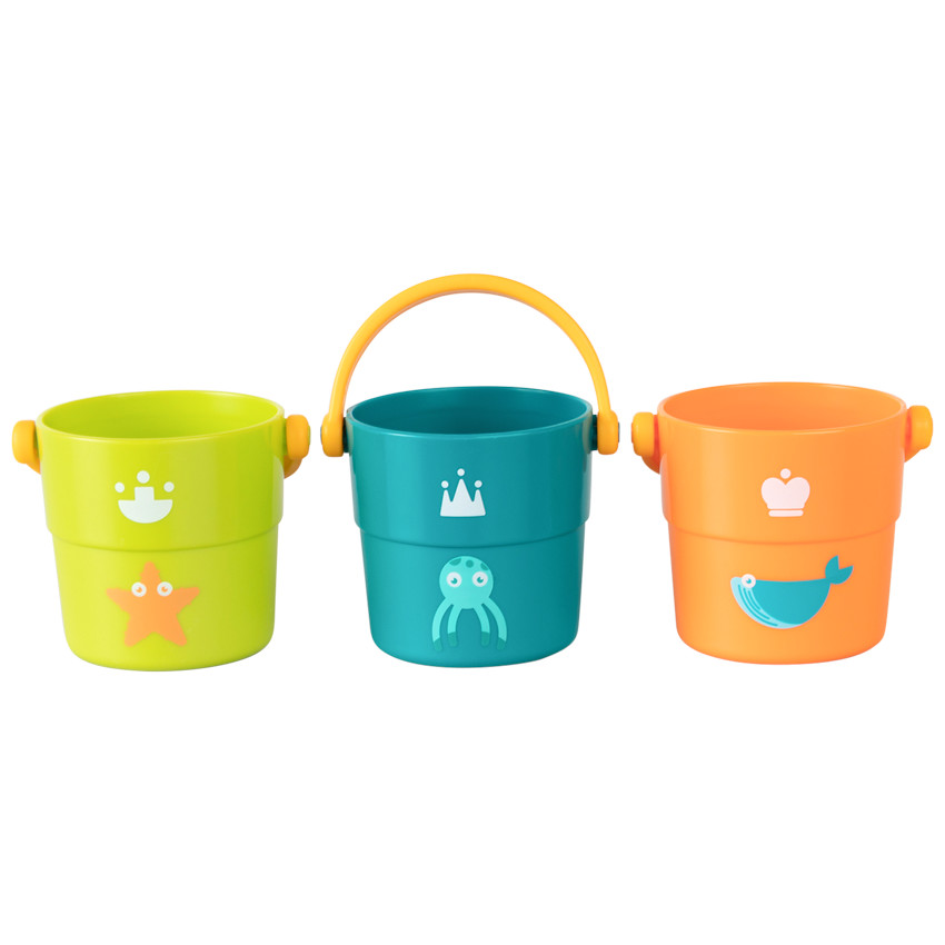 Jouet de bain seaux à empiler 