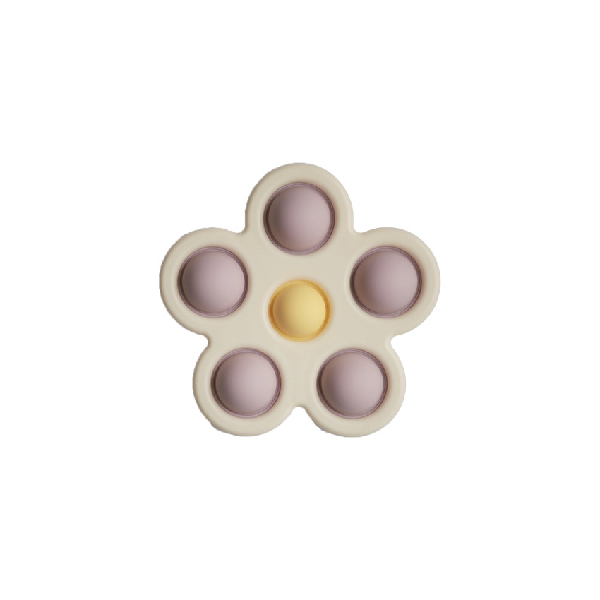 Jouet fleur pop-it - Lila/Ivoire/Jaune 