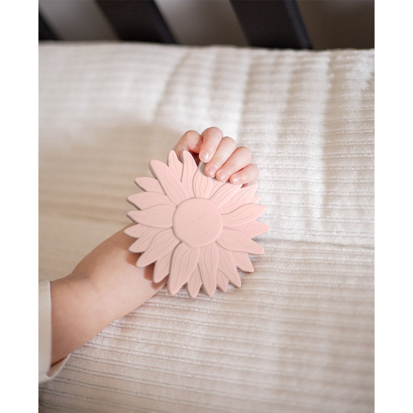 Anneau de dentition silicone Tournesol Rose 